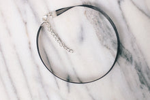 Load image into Gallery viewer, Simple Black Satin Sheer Ribbon Choker Necklace, 90s choker, handmade, boho jewelry, hippie style