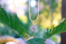 Load image into Gallery viewer, Sun & Moon Silver Plated Necklace.