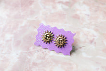 Load image into Gallery viewer, Celestial Sun And Moon Earring Studs, Boho Jewelry, Celestial, Handmade Earrings, Gift Ideas for Her