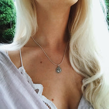 Load image into Gallery viewer, Sun & Moon Silver Plated Necklace.
