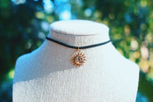 Load image into Gallery viewer, Celestial Sun & Moon Vegan Suede Choker Necklace