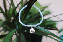 Load image into Gallery viewer, Blue Opal Beaded Whale Tail Ocean Bracelet