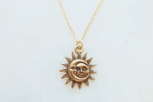 Load image into Gallery viewer, Dainty Sun &amp; Moon Necklace