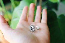 Load image into Gallery viewer, Sun and Moon Adjustable Silver Ring, Midi Rings, Silver Plated, Celestial Rings