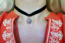 Load image into Gallery viewer, Velvet Celestial Sun & Moon Choker