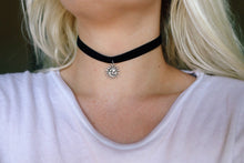 Load image into Gallery viewer, Velvet Celestial Sun & Moon Choker