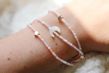 Load image into Gallery viewer, Dream Moon & Stars Seed Beaded Wrap Bracelet