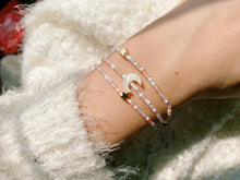 Load image into Gallery viewer, Dream Moon & Stars Seed Beaded Wrap Bracelet