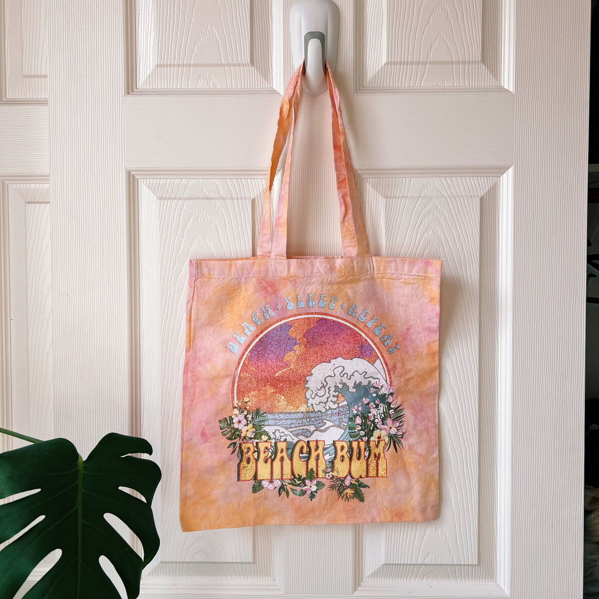 Beach Bum Tie Dye Reusable Tote Bag