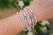 Load image into Gallery viewer, Beach Bum Starfish Seed Beaded Wrap Bracelet