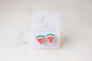 Watermelon earring studs
