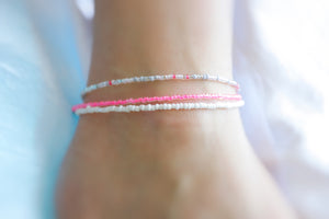 Seed beaded anklets