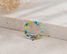 Load image into Gallery viewer, Dragonfly Seed Beaded Stretchy Rings Set