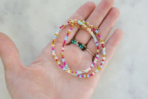 Endless Summer Seed Beaded Choker Necklace