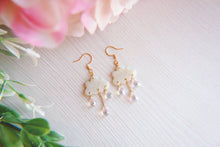 Load image into Gallery viewer, Opal Rain Clouds Polymer Clay Earrings