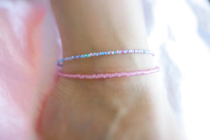 Seed beaded anklets