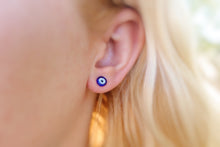 Load image into Gallery viewer, Evil eye earring studs