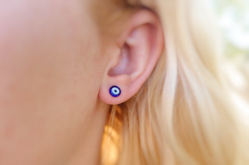 Evil eye earring studs