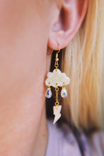 Load image into Gallery viewer, Storm Cloud Opal Polymer Clay Earrings