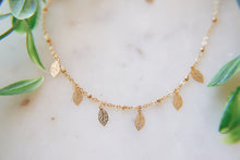 Load image into Gallery viewer, Whispering Leaves Gold Adjustable Choker Necklace