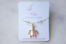 Load image into Gallery viewer, Opal Sea Turtle Necklace