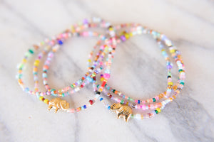 Rainbow Elephant Wrap Bracelets