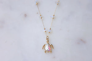 Opal Sea Turtle Necklace