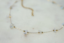 Load image into Gallery viewer, Opalite Crystal &amp; Gold Chain Choker Necklace