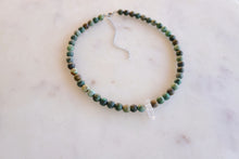 Load image into Gallery viewer, African Turquoise &amp; Raw Quartz Choker Necklace