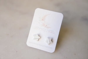 Mother of pearl star earring studs