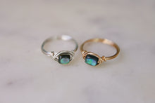 Load image into Gallery viewer, Abalone wire wrapped ring