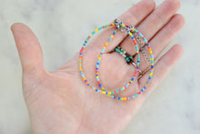 Load image into Gallery viewer, Frosted Matte Rainbow Seed Beaded Choker Necklace