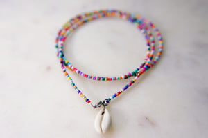Boheme rainbow wrap necklace