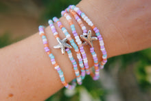Load image into Gallery viewer, Beach Bum Starfish Seed Beaded Wrap Bracelet