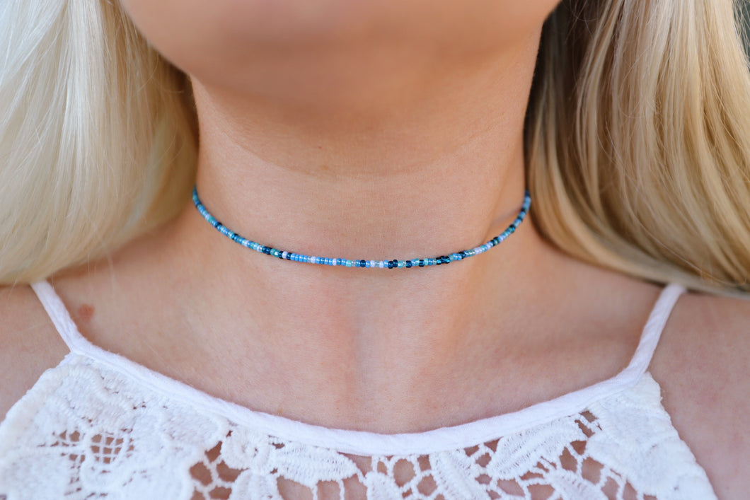 Surfside Seed Beaded Choker Necklace