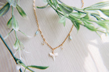 Load image into Gallery viewer, Island Girl Pearl &amp; Herkimer Diamond Shark Tooth Necklace