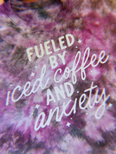 Load image into Gallery viewer, Iced Coffee &amp; Anxiety Tie Dye T-shirt