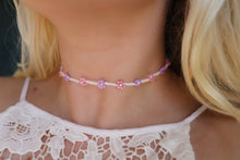 Load image into Gallery viewer, Opal Flower Seed Beaded Choker Necklace