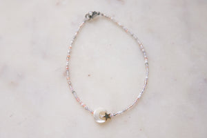 Dream Moon & Star Seed Beaded Anklet