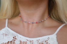 Load image into Gallery viewer, Cosmic Cloud Agate Beaded Choker Necklace