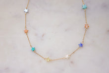 Load image into Gallery viewer, Rainbow Shell Star Chain Choker Necklace