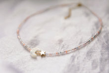 Load image into Gallery viewer, Dream Moon &amp; Star Seed Beaded Choker Necklace