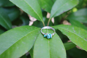 Mini Wire Wrapped Natural Turquoise Rings