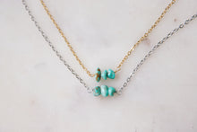 Load image into Gallery viewer, Natural Turquoise Beaded Choker Necklace