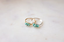 Load image into Gallery viewer, Mini Wire Wrapped Natural Turquoise Rings