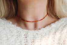 Load image into Gallery viewer, Autumn Bloom Seed Beaded Choker Necklace