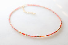 Load image into Gallery viewer, Autumn Bloom Seed Beaded Choker Necklace