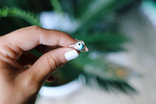Load image into Gallery viewer, Mini Baby Blue Evil Eye Wire Wrapped Ring
