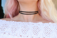 Load image into Gallery viewer, Boho Double Vegan Suede Choker Necklace (More colors!)