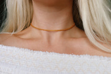 Load image into Gallery viewer, Simple Frosted Gold Glass Beaded Choker Necklace